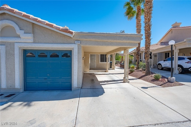 view of front of home featuring a garage