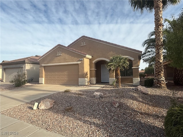 view of front of home featuring a garage