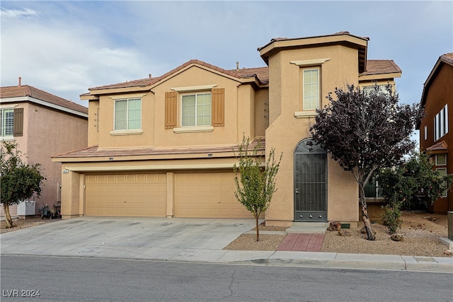 view of front facade with a garage