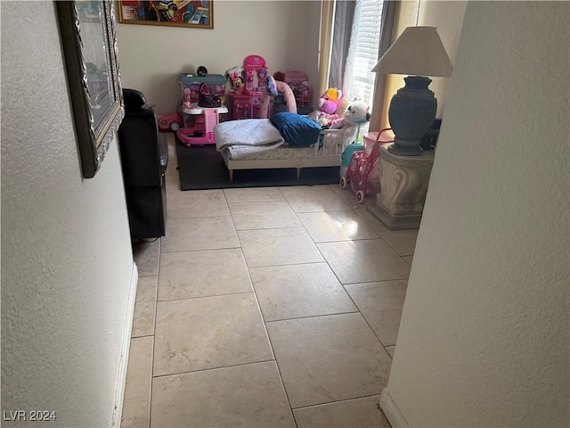 view of tiled bedroom