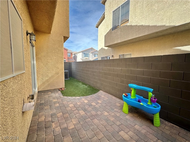 view of patio / terrace with central AC