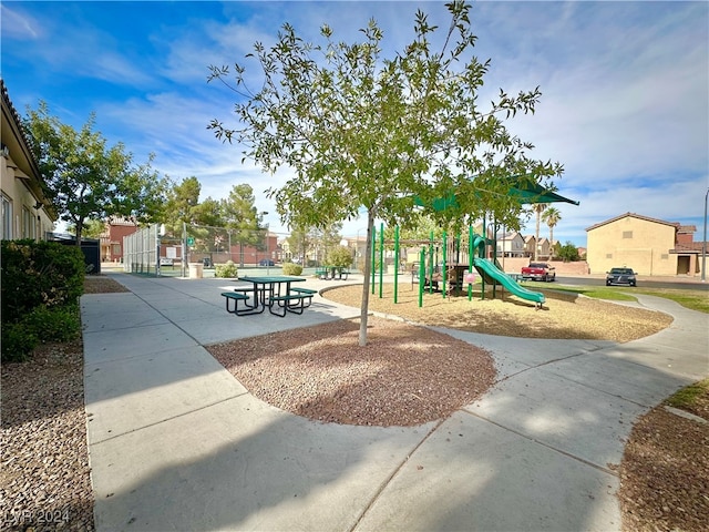 view of jungle gym