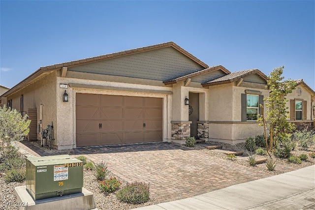 view of front of home featuring a garage