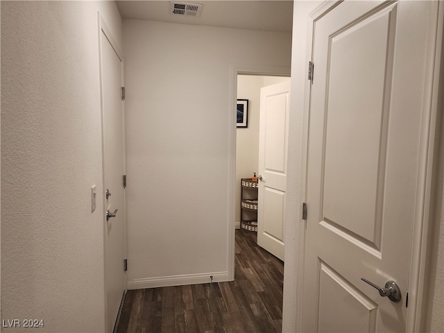 hall featuring dark hardwood / wood-style flooring