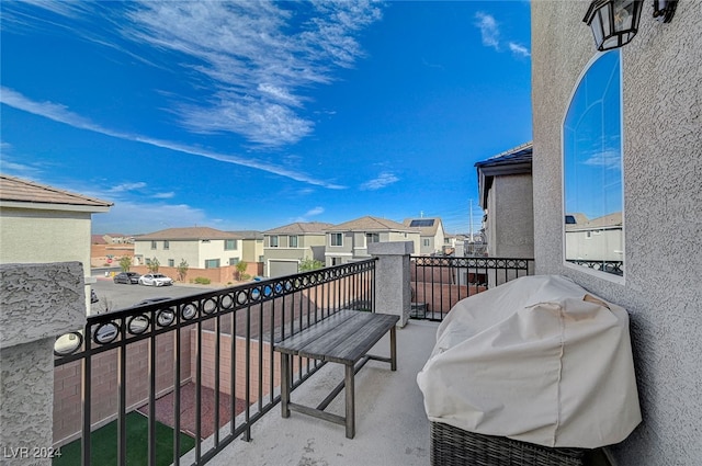 balcony with a grill