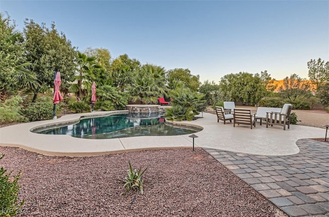 view of pool with a patio area