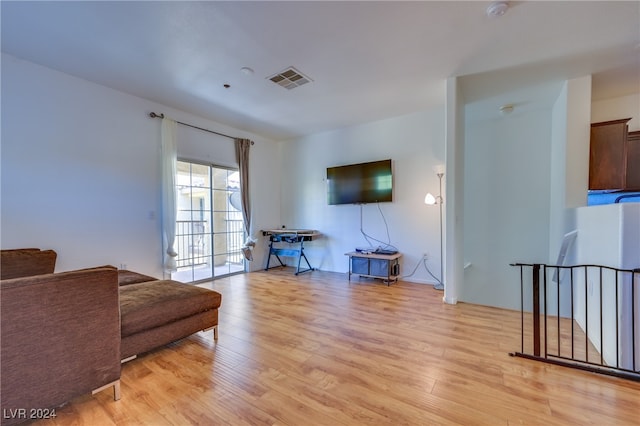 living room featuring light hardwood / wood-style floors