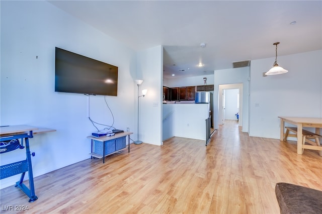 living room featuring light hardwood / wood-style flooring