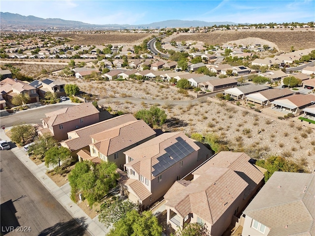 aerial view with a mountain view