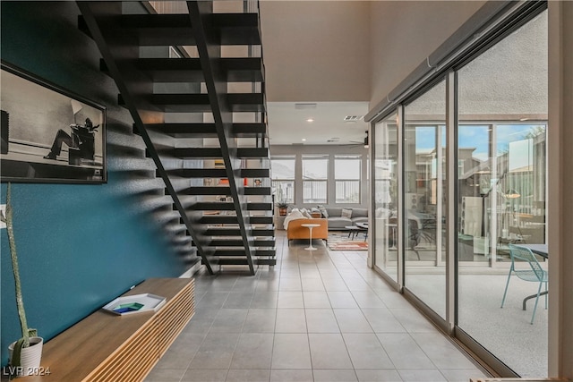 interior space featuring tile patterned floors