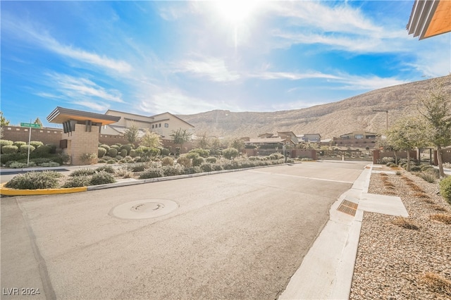 exterior space with a mountain view