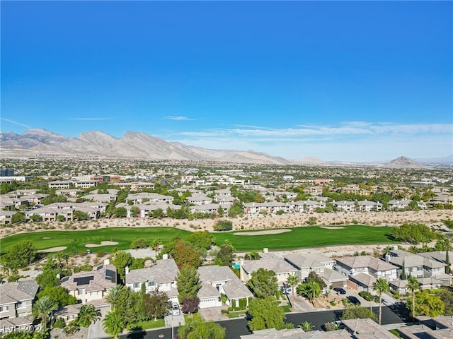 bird's eye view featuring a mountain view