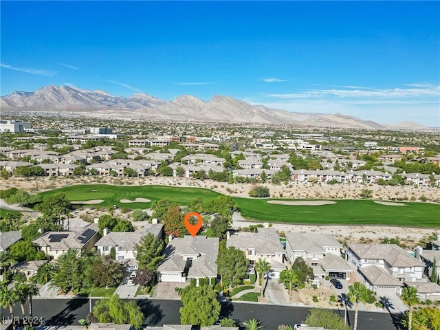 aerial view featuring a mountain view