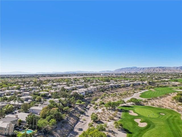 aerial view featuring a mountain view