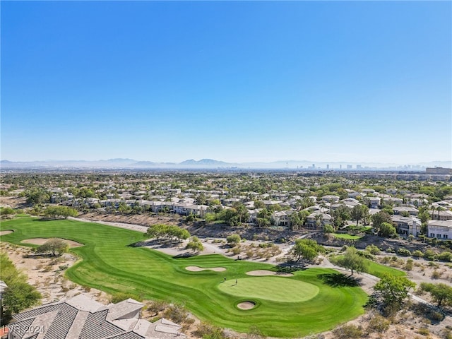 aerial view featuring a mountain view