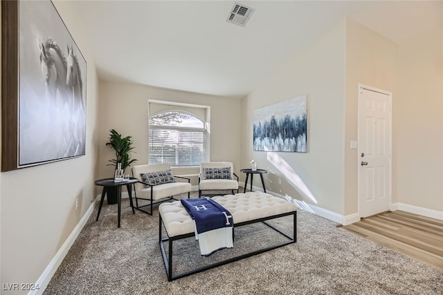 interior space with hardwood / wood-style floors