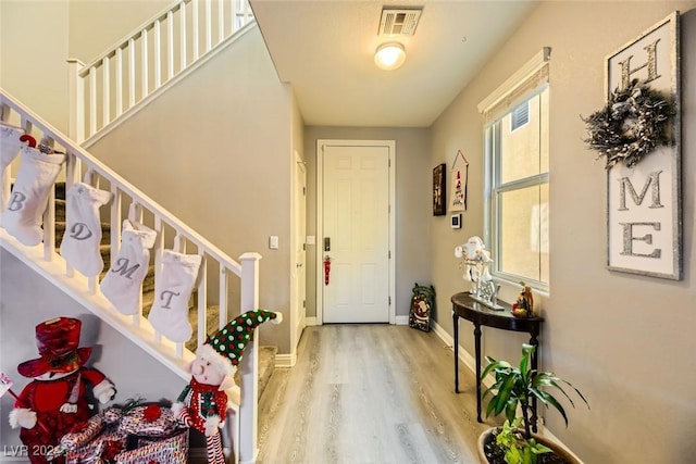 entryway featuring light hardwood / wood-style floors