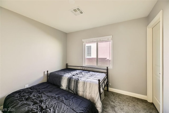 bedroom with carpet floors