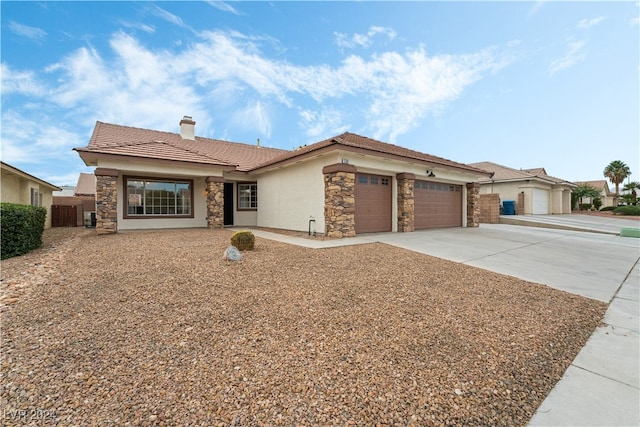 view of front of house featuring a garage