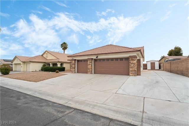 view of front of house featuring a garage