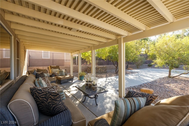 view of patio / terrace featuring outdoor lounge area