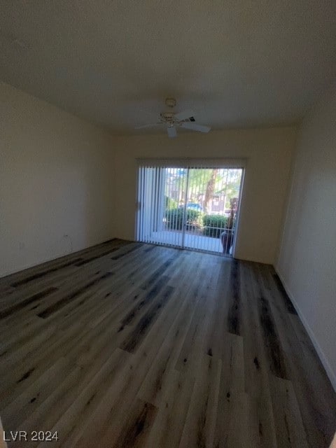 empty room featuring hardwood / wood-style flooring