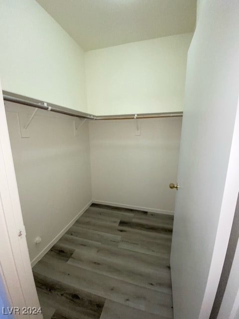 spacious closet featuring hardwood / wood-style floors