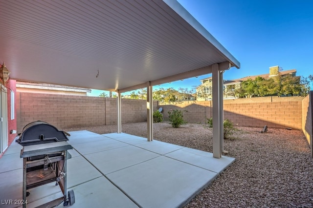 view of patio / terrace with a grill