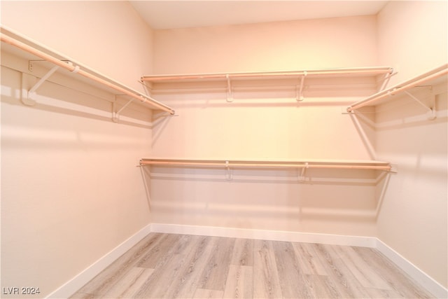 spacious closet with wood-type flooring