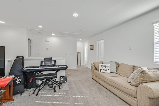 view of carpeted living room