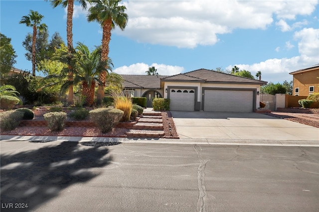 view of front facade with a garage