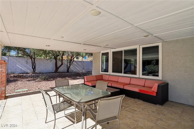 view of patio / terrace featuring outdoor lounge area