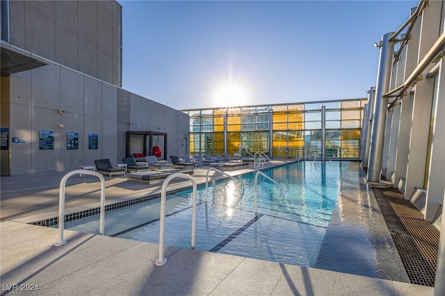 view of pool with a patio area