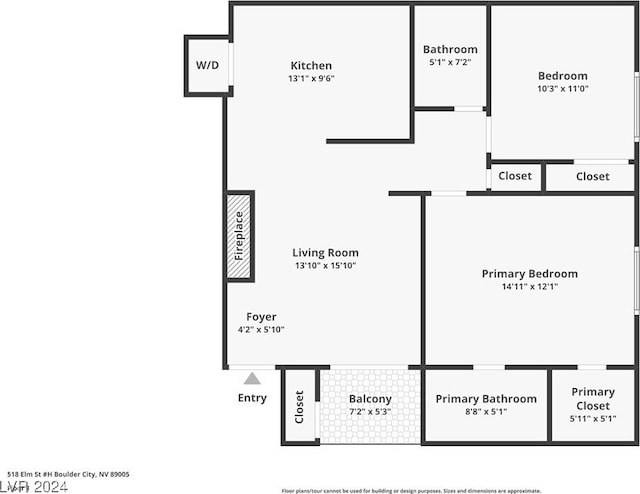 518 Elm St Unit H, Boulder City, NV 89005 - property floor plan