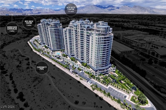 9103 Alta Dr Unit 401, Las Vegas, NV 89145 - bird's eye view of a mountain backdrop