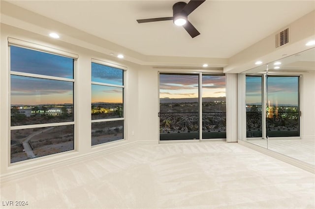 9103 Alta Dr Unit 401, Las Vegas, NV 89145 - unfurnished room featuring carpet flooring, ceiling fan, and recessed lighting