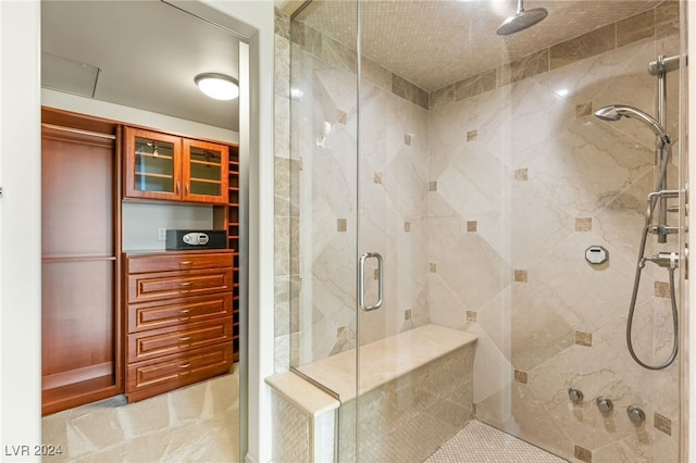 bathroom with walk in shower