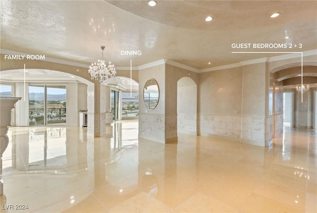 9103 Alta Dr Unit 401, Las Vegas, NV 89145 - common area with ornamental molding and recessed lighting