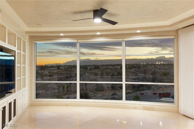 9103 Alta Dr Unit 401, Las Vegas, NV 89145 - detailed view of ornamental molding and ceiling fan