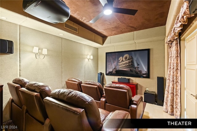 cinema with ceiling fan