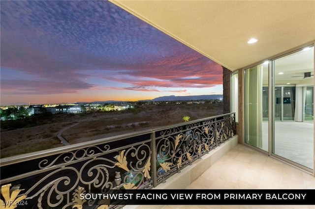 9103 Alta Dr Unit 401, Las Vegas, NV 89145 - view of balcony at dusk