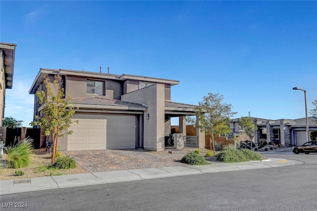 view of front of house featuring a garage