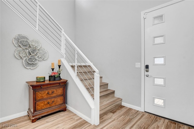 entrance foyer featuring light hardwood / wood-style flooring