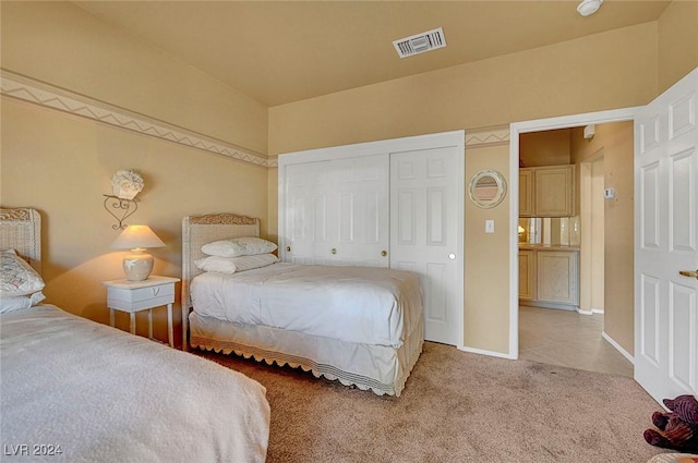 view of carpeted bedroom