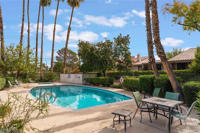 view of pool with a patio area