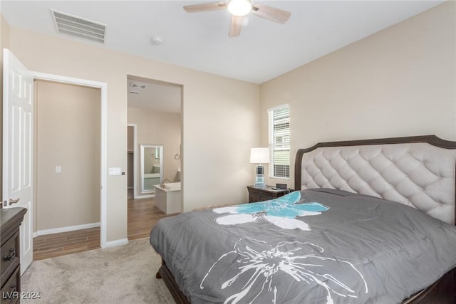 10254 Baronia St, Las Vegas, NV 89141 - bedroom featuring carpet flooring, a ceiling fan, baseboards, and ensuite bathroom