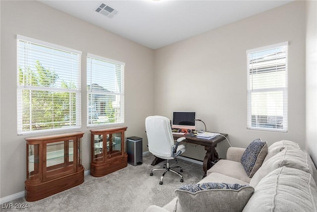 10254 Baronia St, Las Vegas, NV 89141 - home office with healthy amount of natural light, carpet, and baseboards