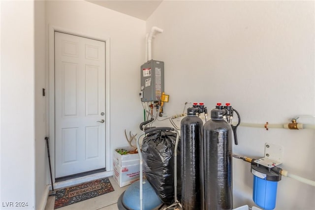 10254 Baronia St, Las Vegas, NV 89141 - utility room with tankless water heater