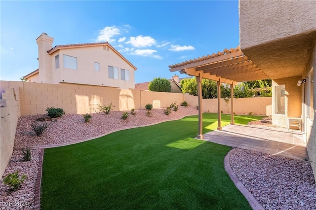 view of yard with a patio area