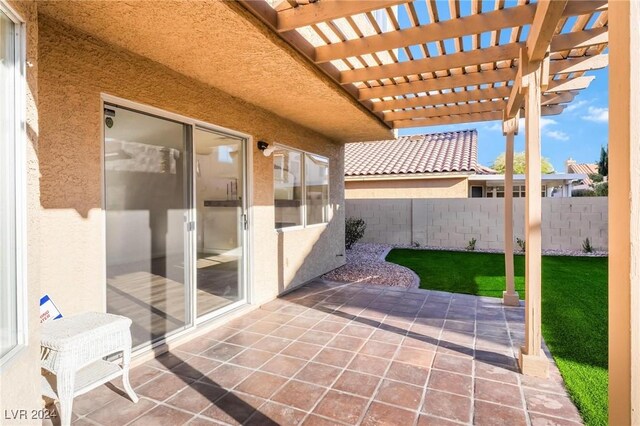 view of patio / terrace with a pergola